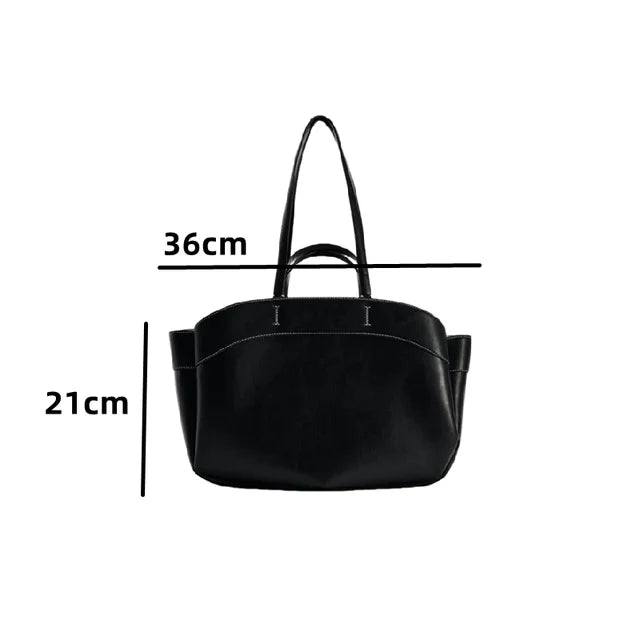 Women Tote Bag Underarm Pouch Large Capacity Pu Leather Shoulder Bag Retro Crossbody Bag Casual Portable Bucket Bags Handbag