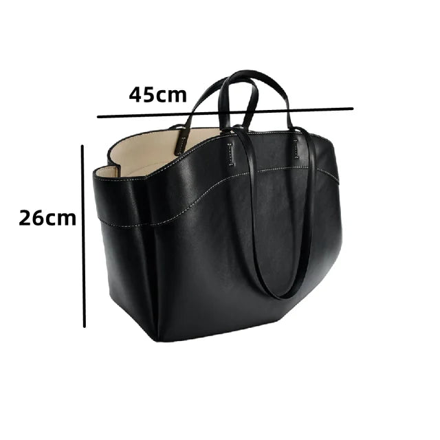 Women Tote Bag Underarm Pouch Large Capacity Pu Leather Shoulder Bag Retro Crossbody Bag Casual Portable Bucket Bags Handbag