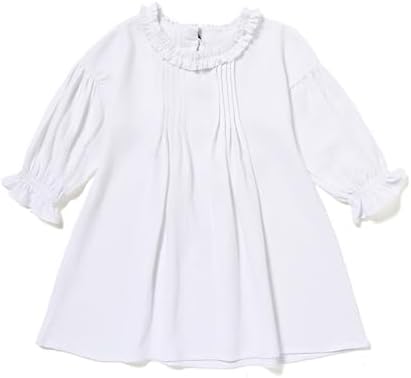 Adorable Toddler Girl Cotton Linen Dress with Ruffled Sleeves for Girls