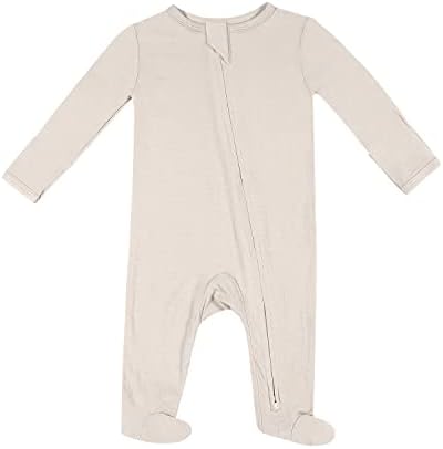 TWINOR Baby Footed Pajamas with Mittens One-Piece Romper 1