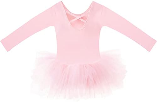 EASTBUDDY Ballet Dress for Girls - SoftCushiony Leotard with Tutu Skirt