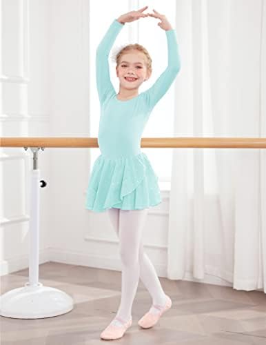 Arshiner Kids Girls Classic Long Sleeve Leotard Dance Ballet Dress