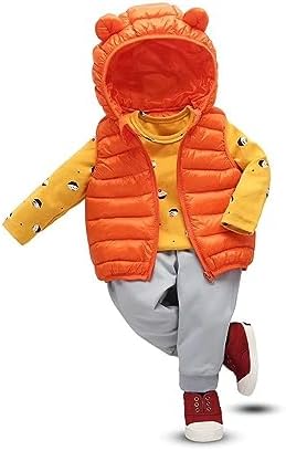 Fleece Hooded Bear Ears Winter Vest for Babies