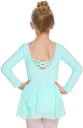 Arshiner Kids Girls Classic Long Sleeve Leotard Dance Ballet Dress