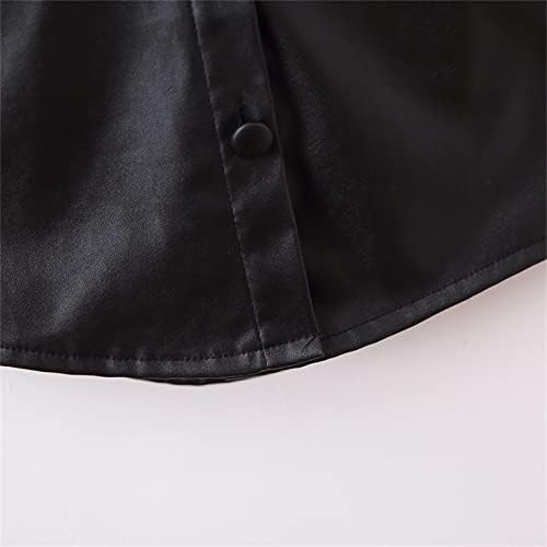 AMIMOJY Toddler Girls Infant Long Sleeve PU Leather Jacket Winter