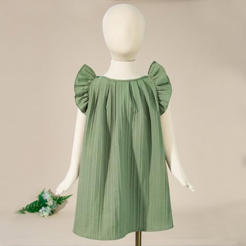 Toddlers Ruffle Sleeve Sundress Casual Beach Dress