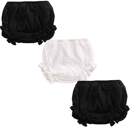 3-Pack Cotton Linen Bloomer Shorts for Kids