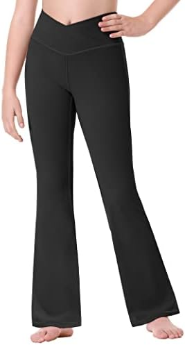 Ewedoos Girls Flared Crossover Leggings