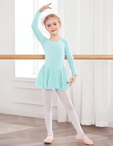 Arshiner Kids Girls Classic Long Sleeve Leotard Dance Ballet Dress