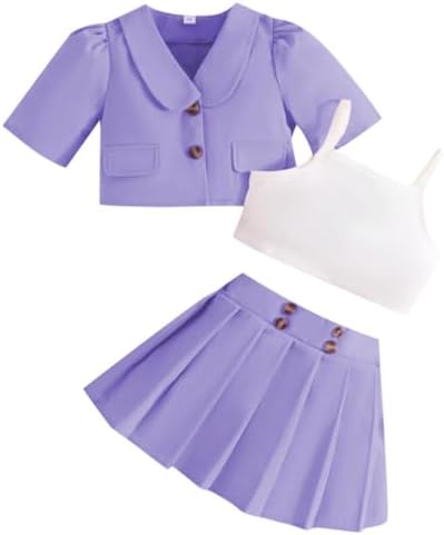 Chic Summer Set for Girls Skirt Top