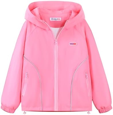 WELAKEN Kids Lightweight Hooded Rain Jacket