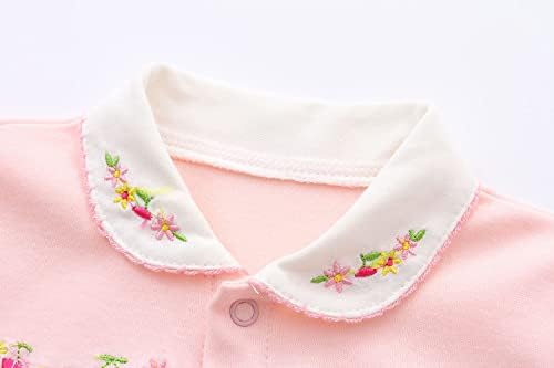 Hikido Infant Romper 2Pack Cotton Footed Jumpsuit with Cute Cartoon Print