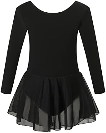 Mecceos Boys Long Sleeve Leotard Skirt for Dance and Gymnastics