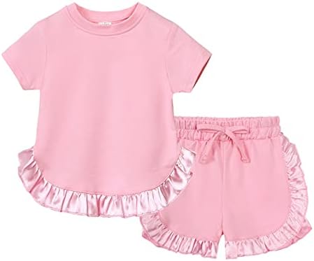 Girls Baby Summer Cotton T-Shirt Shorts Set 2Pcs