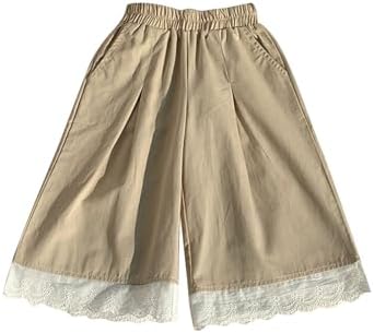Trendy Baby Girls Wide-Leg Crop Pants