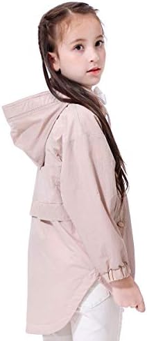 Girls Lightweight Windbreaker Jacket - Waterproof Packable for Outdoor Use