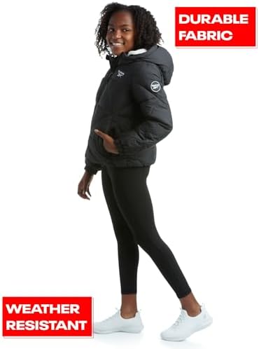 Reebok Girls Heavyweight Quilted Parka Warm Winter Jacket for Girls 4-16