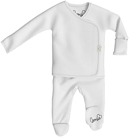 Bonsie Skin to Skin Babywear Organic Footie Bodysuit - Grey Baby Footed One Piece