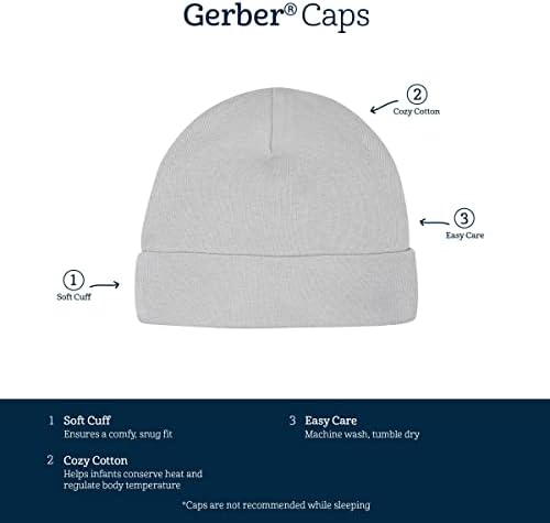Gerber Baby 5-Pack Caps Perfect for Baby Essentials