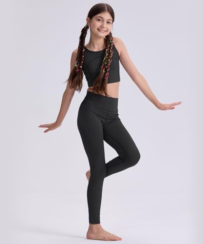 Adventure in Style - 3 Pack Black Athletic Leggings for Girls