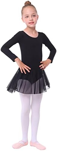 Mecceos Boys Long Sleeve Leotard Skirt for Dance and Gymnastics