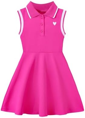 Verdusa Girl Heart Print Sleeveless Collar Neck Button Front Casual Dress