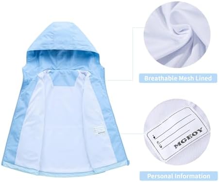 MGEOY Kids Waterproof Jacket with Hood