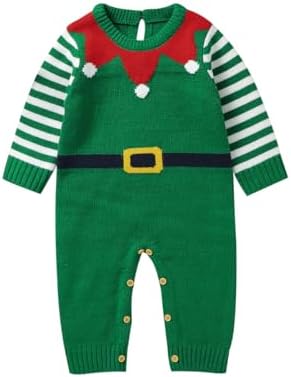 Mimixiong Christmas Baby Boy Girl Striped Knit Sweater 1