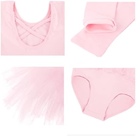 EASTBUDDY Ballet Dress for Girls - SoftCushiony Leotard with Tutu Skirt