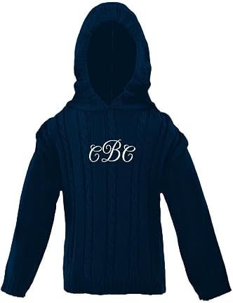Julius BERGER Personalized Baby Sweater Cozy Monogram Zip Back Gift
