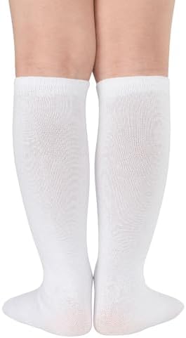 Knee-High Cotton Socks for Kids Perfect for Soccer More