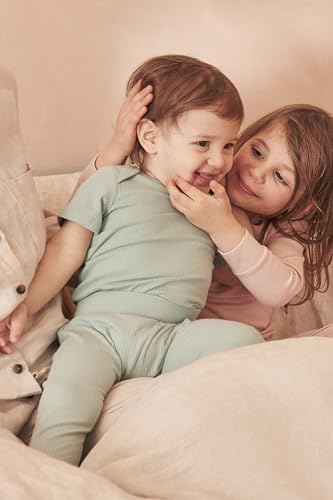 MORI Baby Ribbed Bodysuit - Unisex Toddler Romper