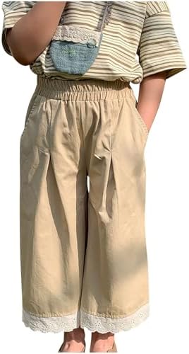 Trendy Baby Girls Wide-Leg Crop Pants