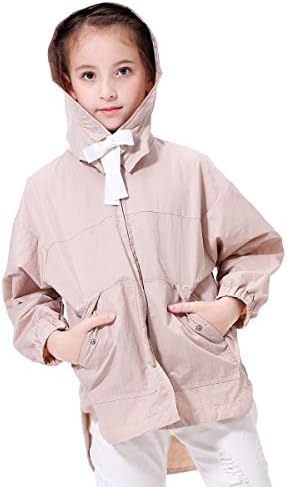 Girls Lightweight Windbreaker Jacket - Waterproof Packable for Outdoor Use
