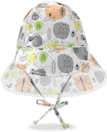 WIFIU Toddler Sun Hat Adjustable Beach Bucket for Kids 2-4T