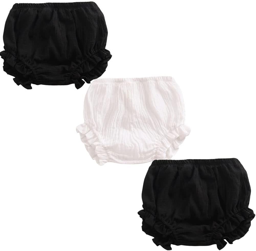 3-Pack Cotton Linen Bloomer Shorts for Kids