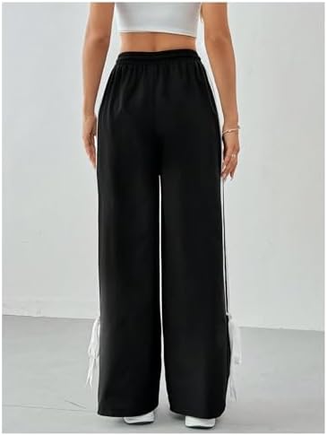 BEAUDRM Track Pants Boho and Stylish Small Bow Parachute Track Pants