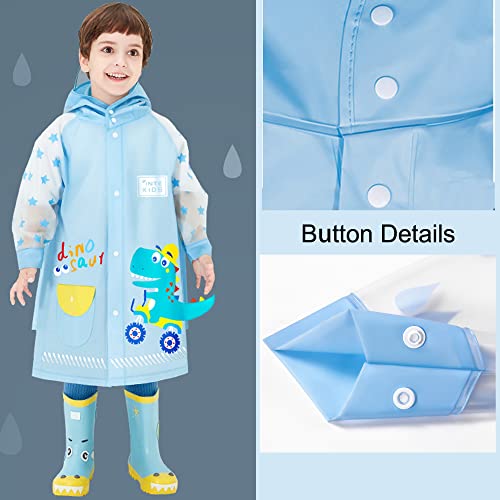 Fewlby Dinosaur Kids Rain jackets 7-8 Years Waterproof XL