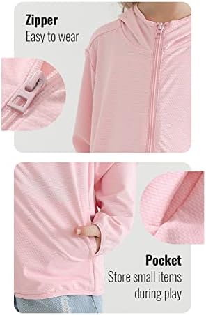 Kids Athletic Hoodie Dry Fit Sun Protection