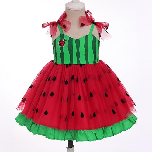 ODIZLI - Toddler Girls Princess Tutu Dress - Spaghetti Straps Ruffle Hemline Halloween Party Costume