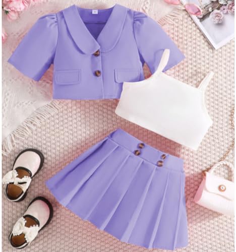 Chic Summer Set for Girls Skirt Top