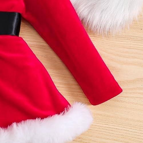 Baby Girl Christmas Romper Dress Red Velvet