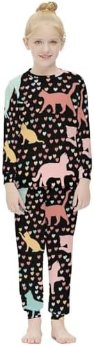 MEIKKO Girls Thermal Pajama Set - Long Johns Basic Set