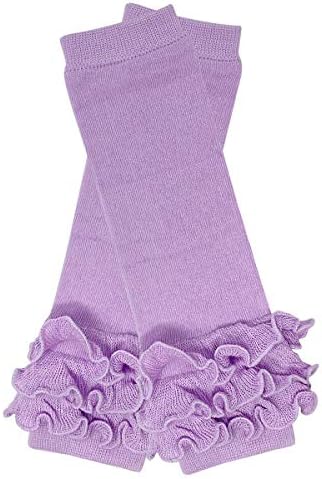 Bowbear 5-Pair Cheerful Ruffle Legwarmers Pink Purple Black White Gray