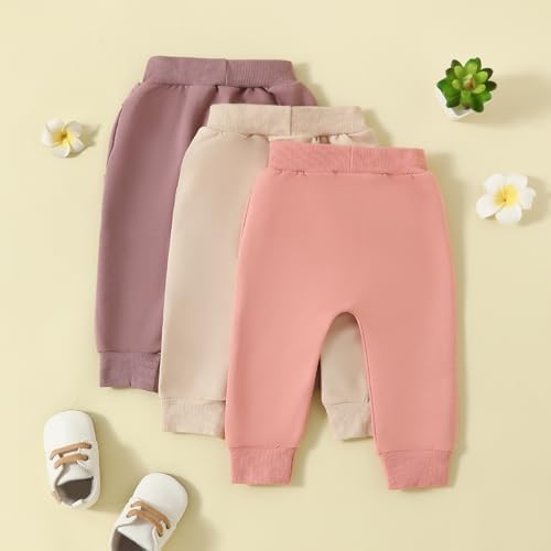 Premium 3-Pack Cotton Jogger Pants for Toddlers