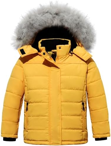 FARVALUE Girls Winter Padded Hooded Puffer Jacket