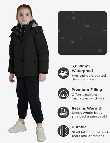 Winter Puffer Coat for Girls Warm Snug