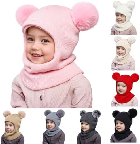 Winter Baby Hats Scarves Set for Toddler Fleece-Lined and Snug Fit
