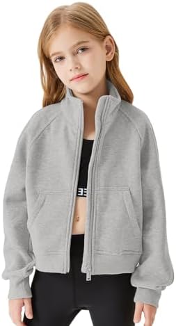 Meikulo Girls Zip Up Sweatshirt 7-14 Years
