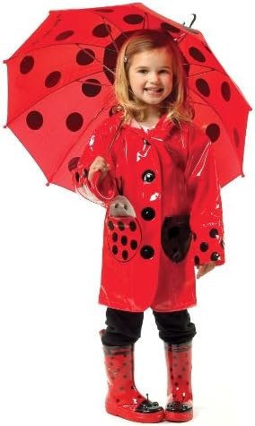 Little Girls Ladybug Coats Waterproof Machine Washable Perfect for Kids Weather